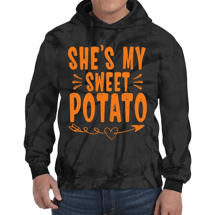 Thanksgiving Matching Couple SheS My Sweet Potato I Yam Tie Dye Hoodie