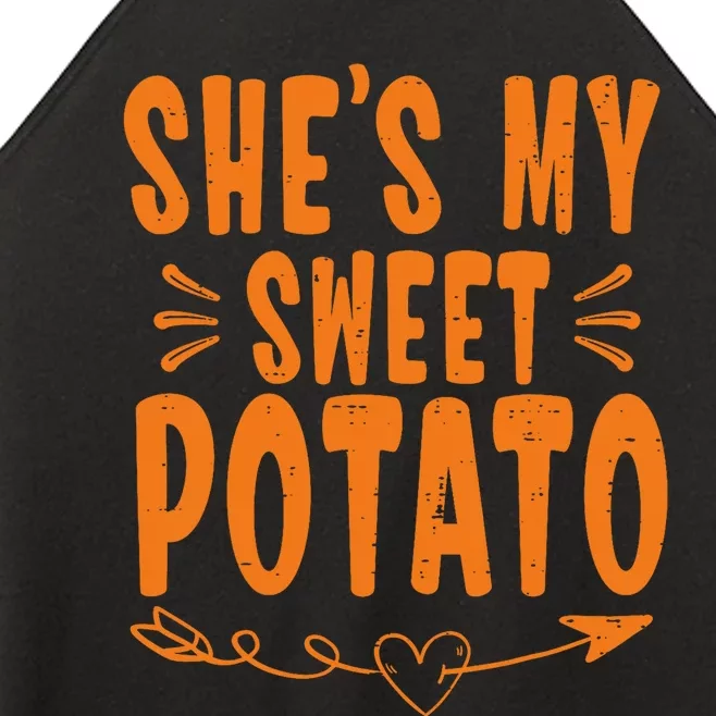 Thanksgiving Matching Couple SheS My Sweet Potato I Yam Women’s Perfect Tri Rocker Tank