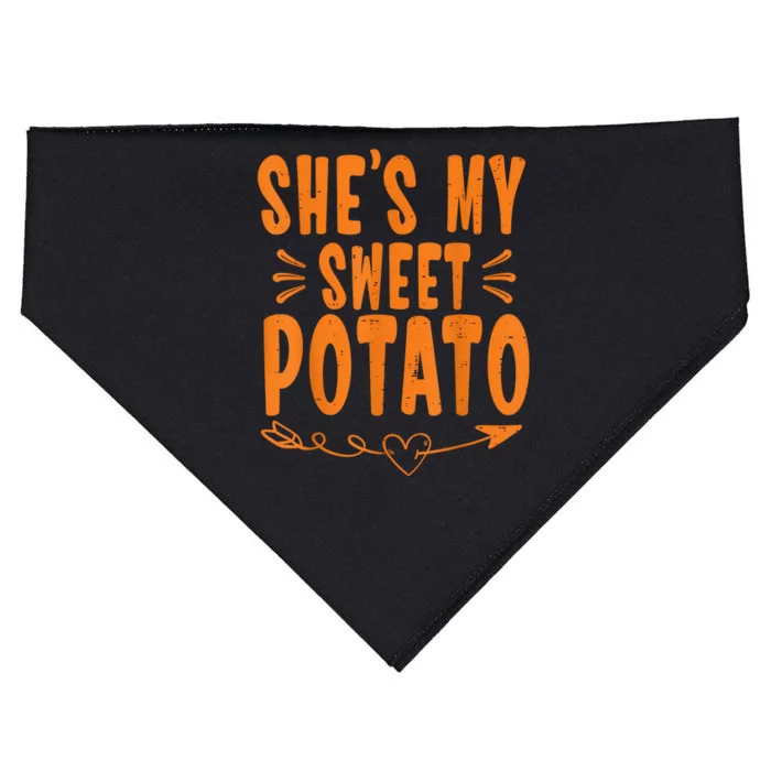 Thanksgiving Matching Couple SheS My Sweet Potato I Yam USA-Made Doggie Bandana