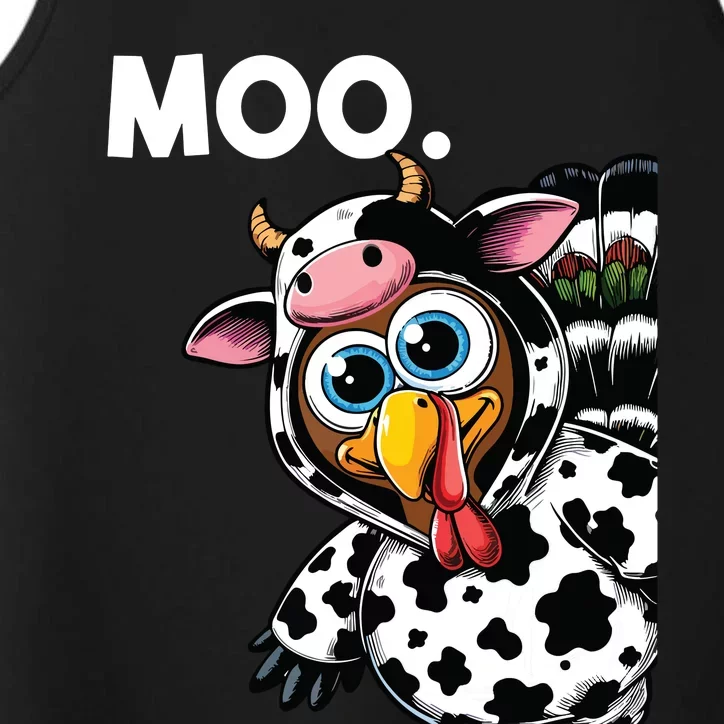 Turkey Moo Cow Costume Funny Thanksgiving Halloween Performance Tank