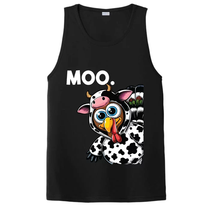 Turkey Moo Cow Costume Funny Thanksgiving Halloween Performance Tank