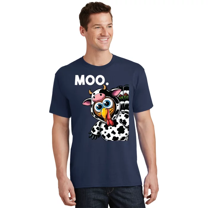 Turkey Moo Cow Costume Funny Thanksgiving Halloween T-Shirt