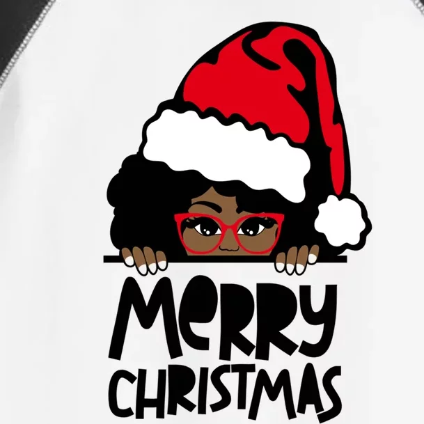 That Melanin Christmas Mrs Claus Santa Black Peeking Claus Cool Gift Toddler Fine Jersey T-Shirt