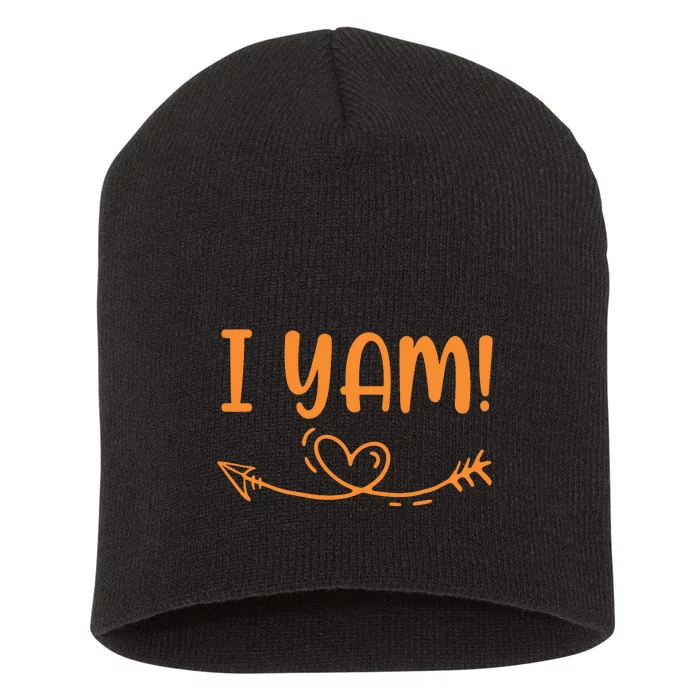 Thanksgiving Matching Couple SheS My Sweet Potato I Yam Set Short Acrylic Beanie