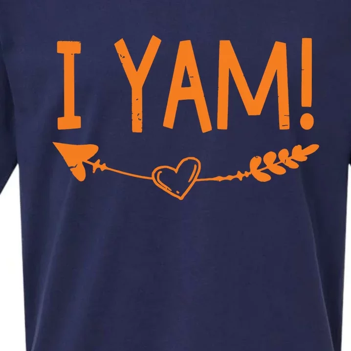 Thanksgiving Matching Couple SheS My Sweet Potato I Yam Sueded Cloud Jersey T-Shirt