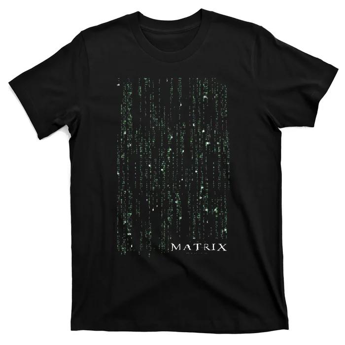 The Matrix Classic Coding Drop Poster T-Shirt