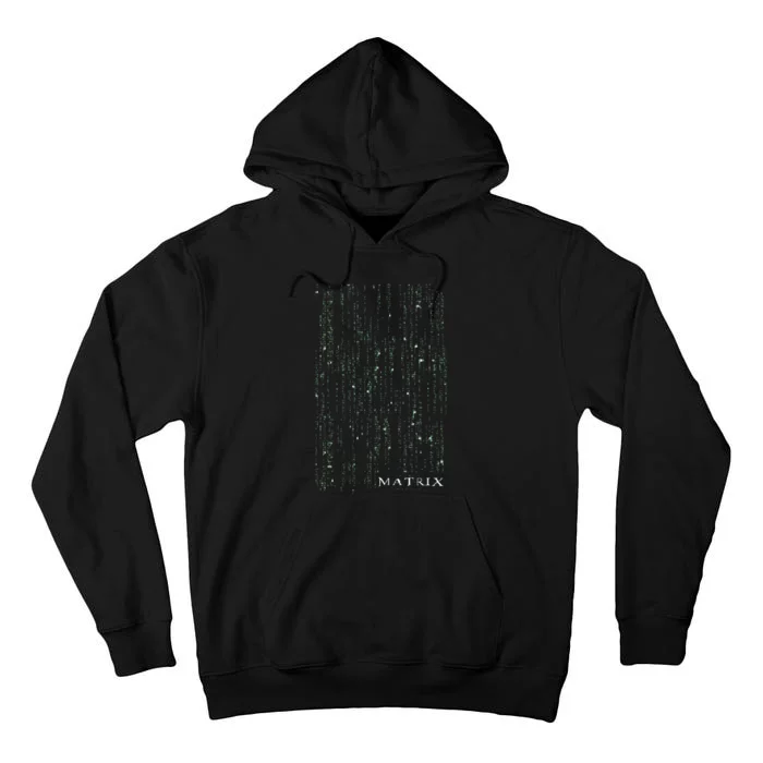 The Matrix Classic Coding Drop Poster Tall Hoodie