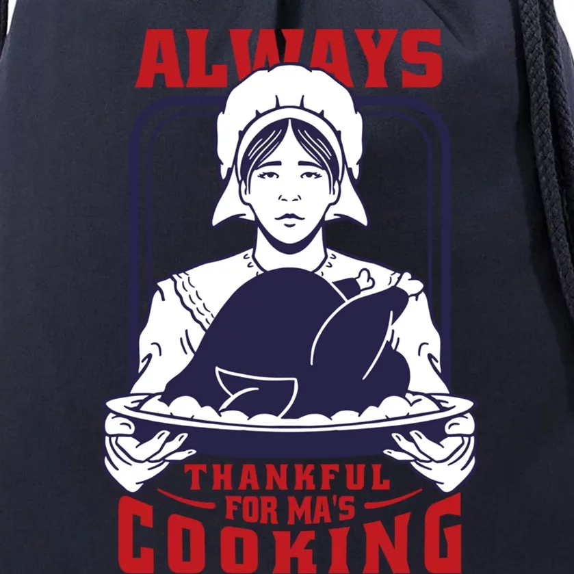 Thankful Mom Cooking Food Meaningful Gift Drawstring Bag