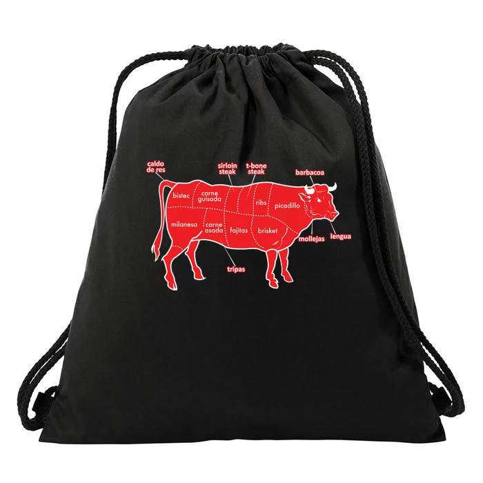 Tex Mex Cow Drawstring Bag