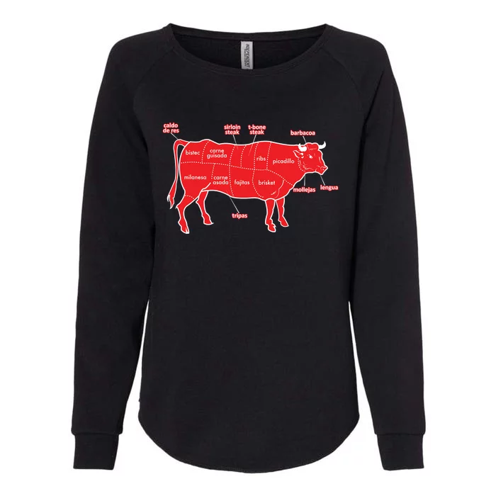 Tex Mex Cow Womens California Wash Sweatshirt