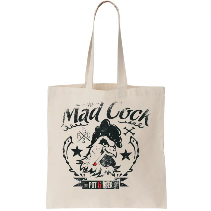 The Mad Cock Pot & Beer Tote Bag