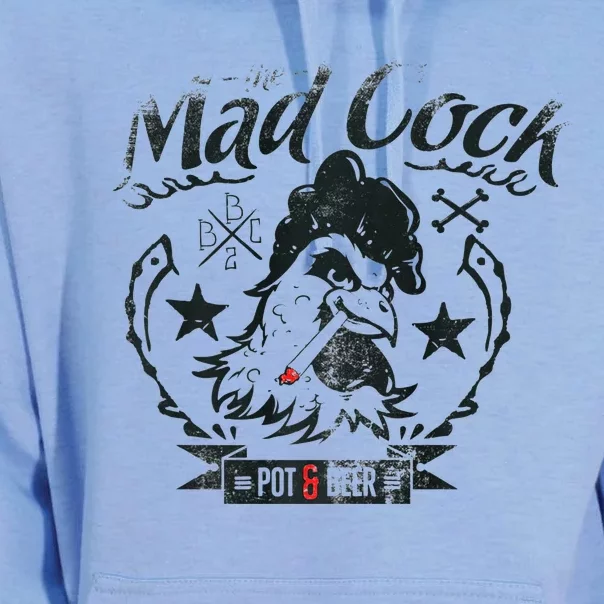 The Mad Cock Pot & Beer Unisex Surf Hoodie