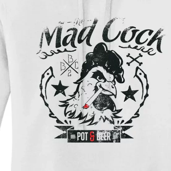 The Mad Cock Pot & Beer Women's Pullover Hoodie