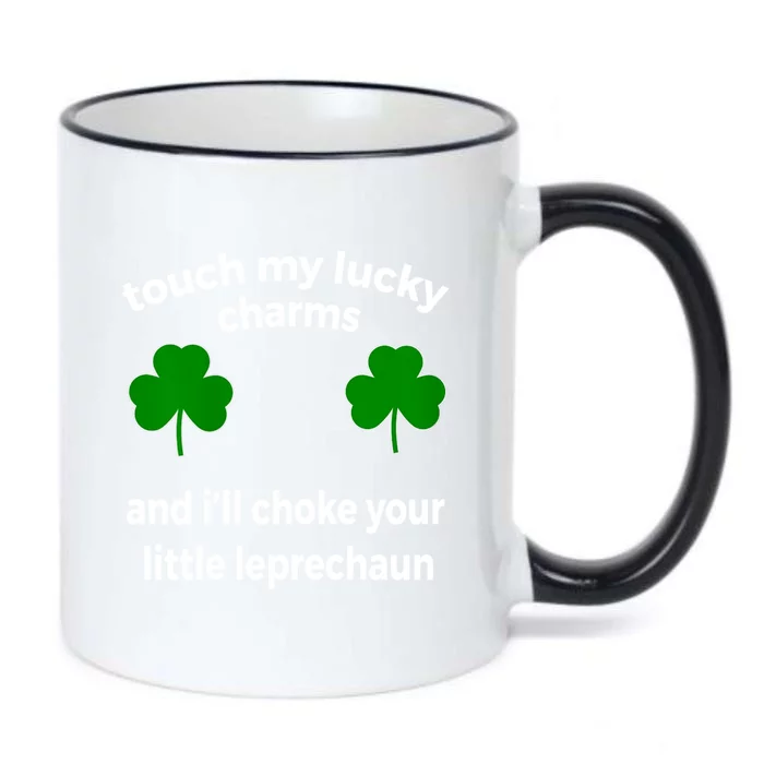 Touch My Charms Choke Your Leprechaun St Patricks Day Black Color Changing Mug