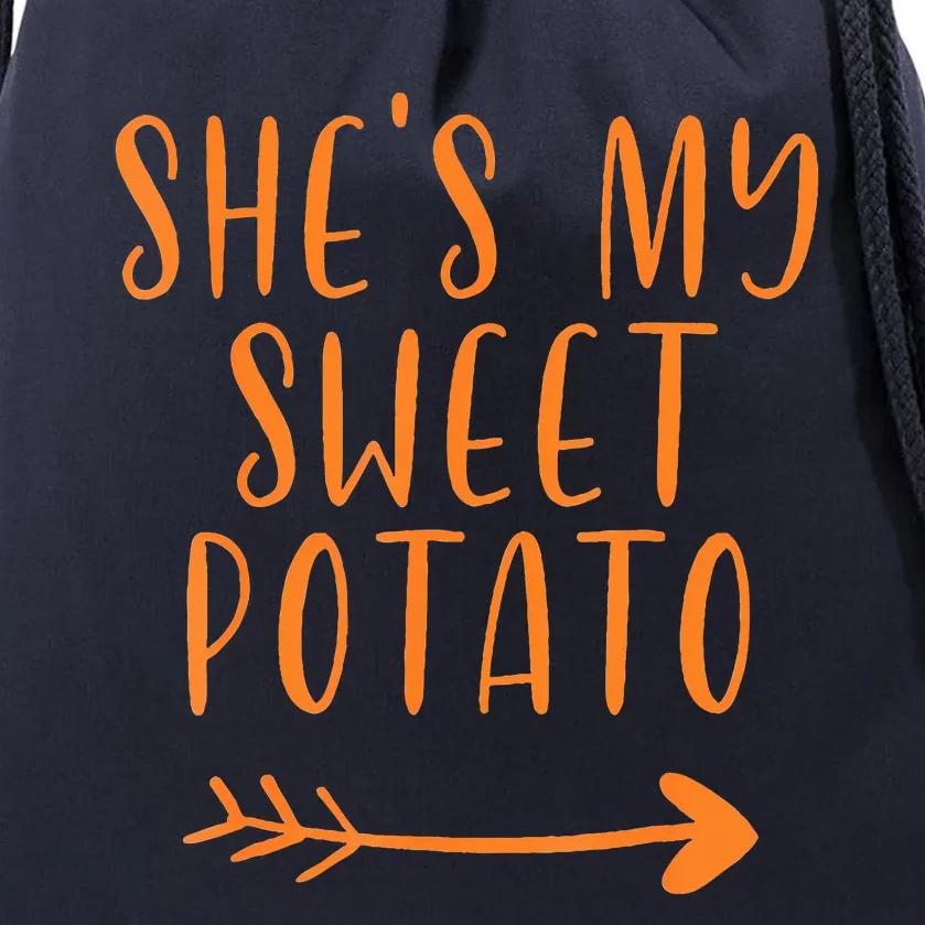 Thanksgiving Matching Couple She'S My Sweet Potato I Yam Set Drawstring Bag