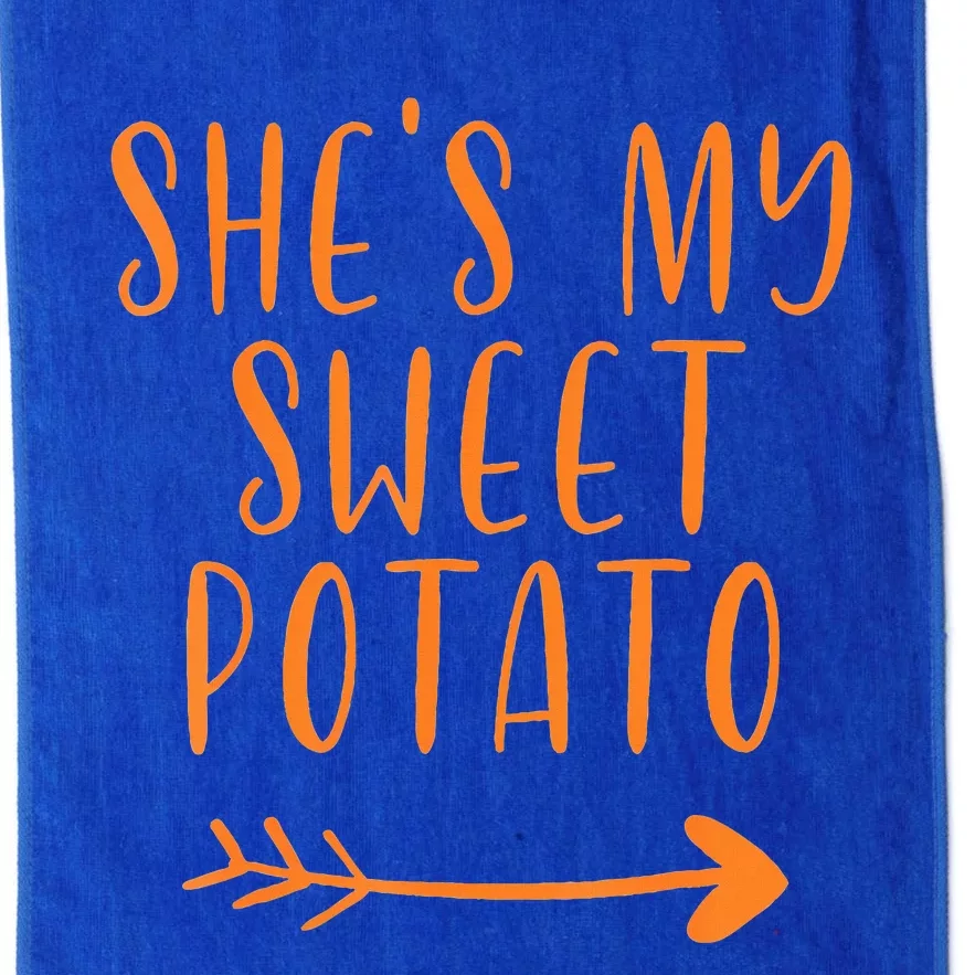 Thanksgiving Matching Couple She'S My Sweet Potato I Yam Set Platinum Collection Golf Towel