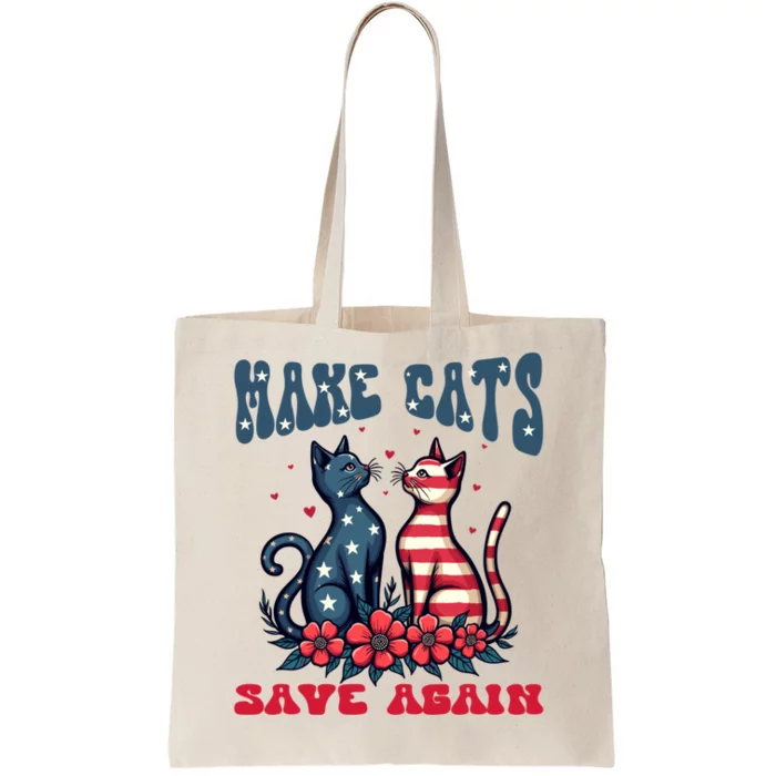 Trump Make Cats Save Again Patriotic Trump Inspired Cat Tote Bag