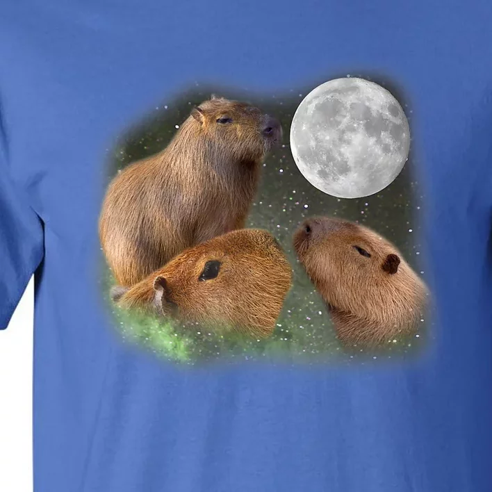 Three Moon Capybaras Cute Gift Funny Cute Animal Parody Tee Tall T-Shirt