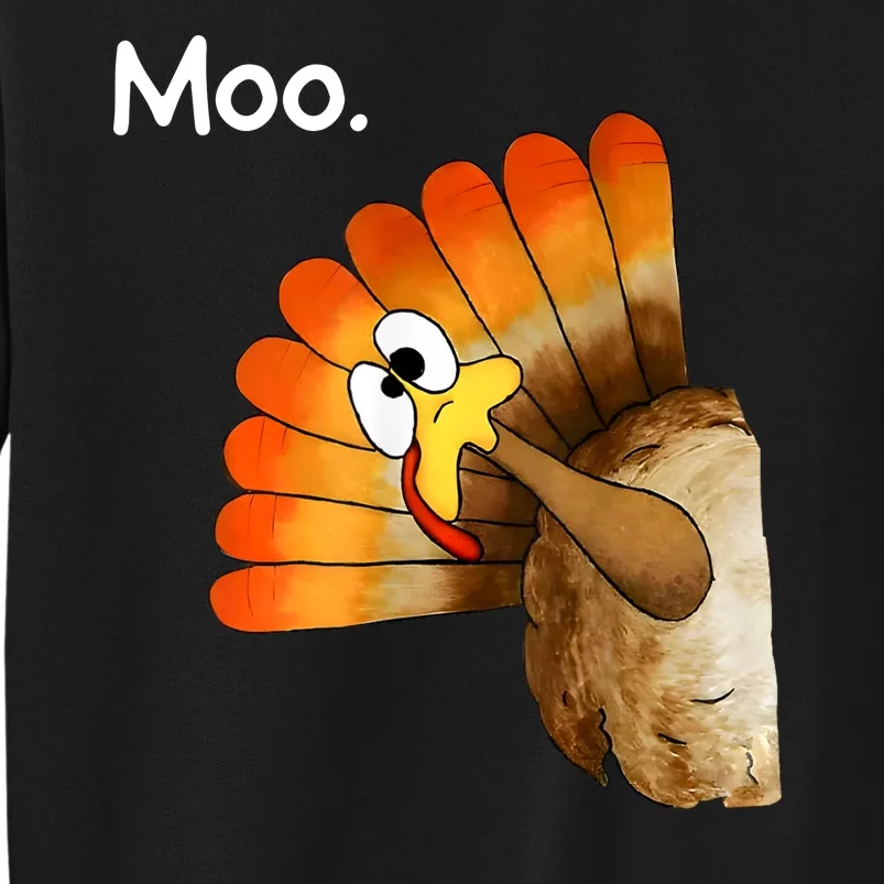 Turkey Moo Cow Funny Thanksgiving Sweatshirt