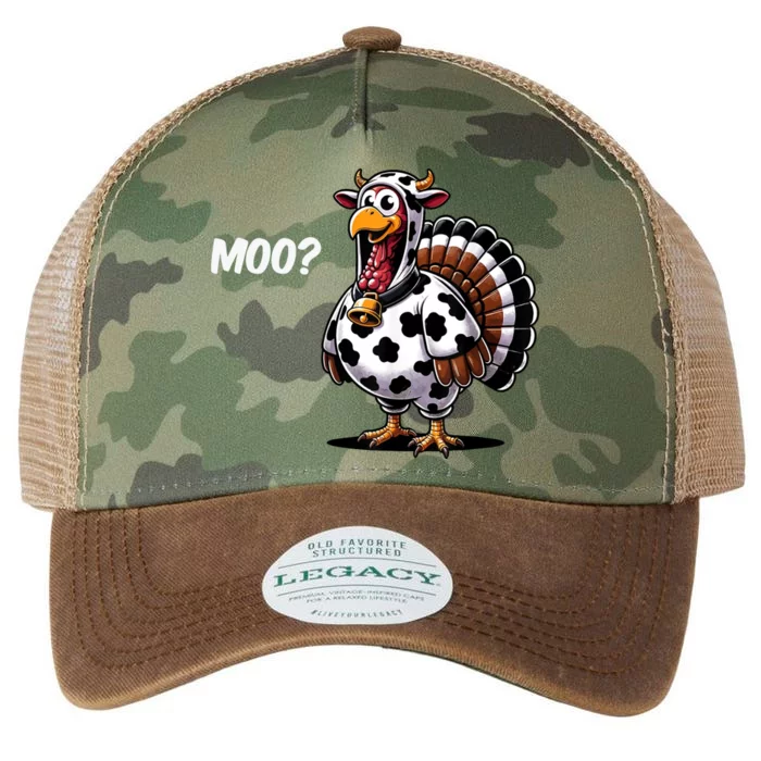 Turkey Moo Cow Funny Thanksgiving Legacy Tie Dye Trucker Hat