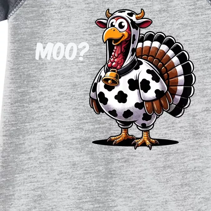 Turkey Moo Cow Funny Thanksgiving Infant Baby Jersey Bodysuit