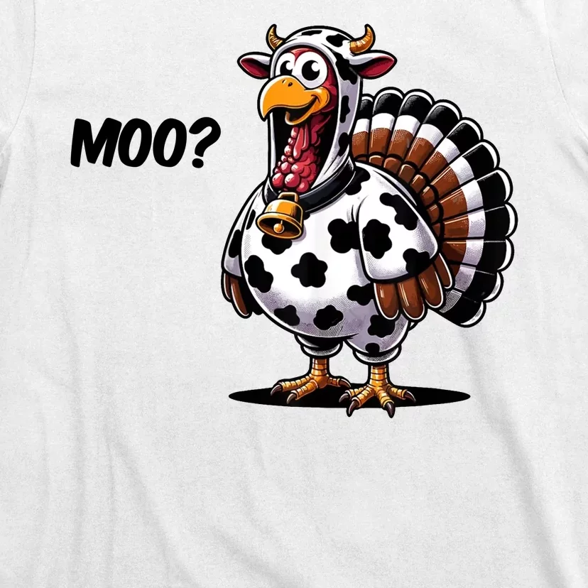 Turkey Moo Cow Funny Thanksgiving T-Shirt