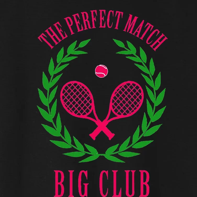 Tennis Match Club Little G Big Sorority Reveal Women's Crop Top Tee