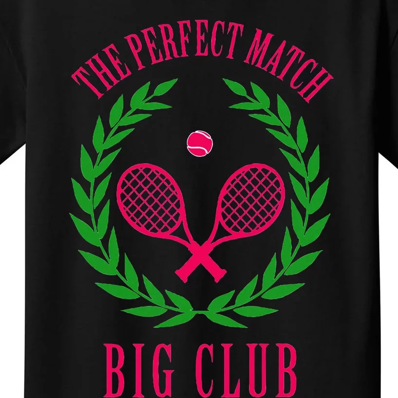 Tennis Match Club Little G Big Sorority Reveal Kids T-Shirt