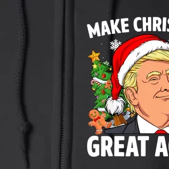 Trump Make Christmas Great Again Ugly Christmas Sweaters Full Zip Hoodie