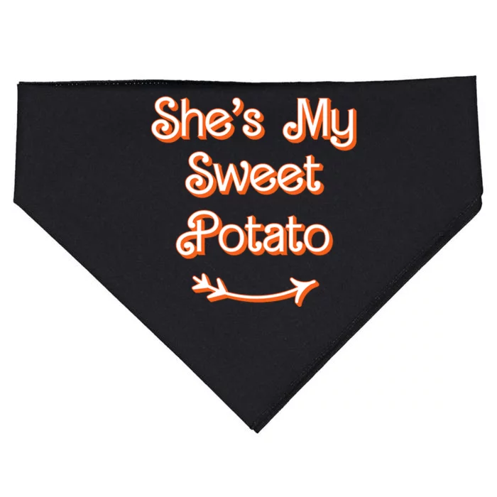 Thanksgiving Matching Couple Shes My Sweet Potato I Yam Set USA-Made Doggie Bandana