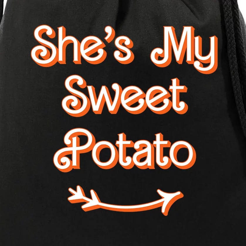 Thanksgiving Matching Couple Shes My Sweet Potato I Yam Set Drawstring Bag