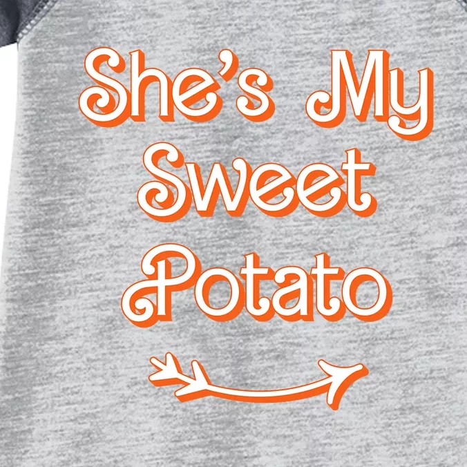 Thanksgiving Matching Couple Shes My Sweet Potato I Yam Set Infant Baby Jersey Bodysuit