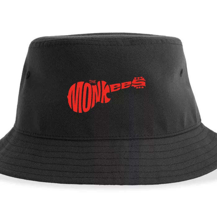 T.he M.onkees Classic Red Guitar Sustainable Bucket Hat