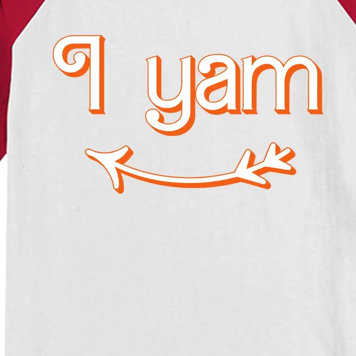 Thanksgiving Matching Couple Shes My Sweet Potato I Yam Set Kids Colorblock Raglan Jersey