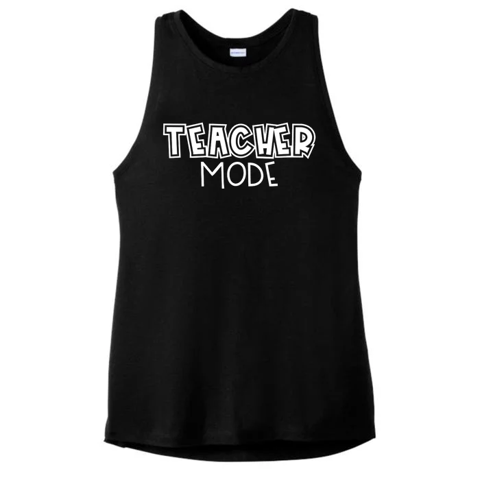 Teacher Mode Cute Back To School Ladies Tri-Blend Wicking Tank