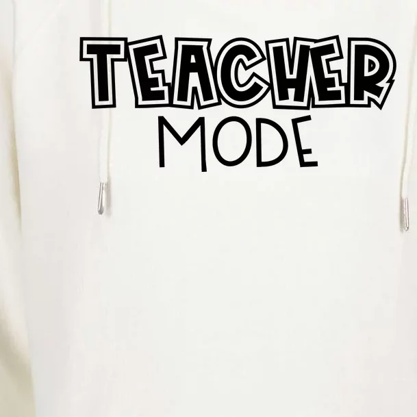 Teacher Mode Cute Back To School Womens Funnel Neck Pullover Hood