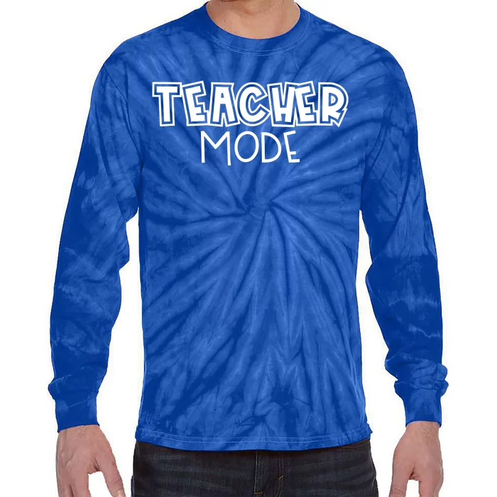 Teacher Mode Cute Back To School Tie-Dye Long Sleeve Shirt