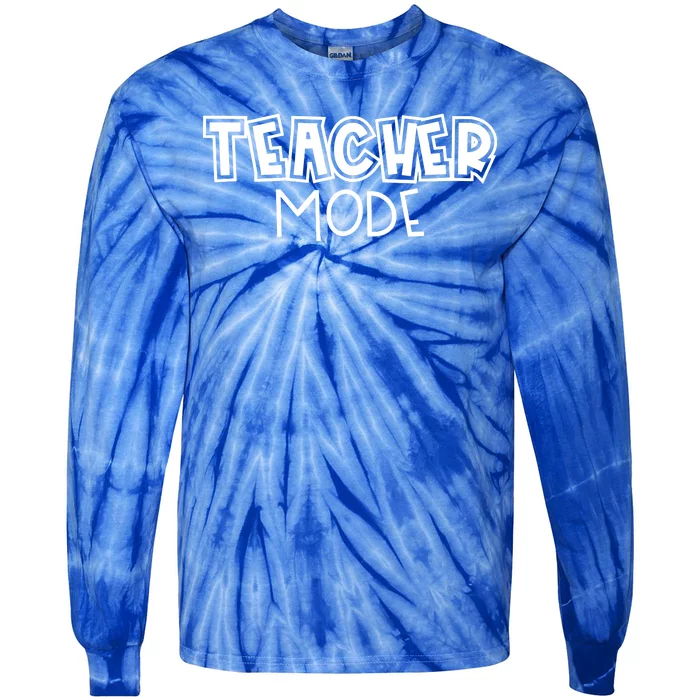 Teacher Mode Cute Back To School Tie-Dye Long Sleeve Shirt