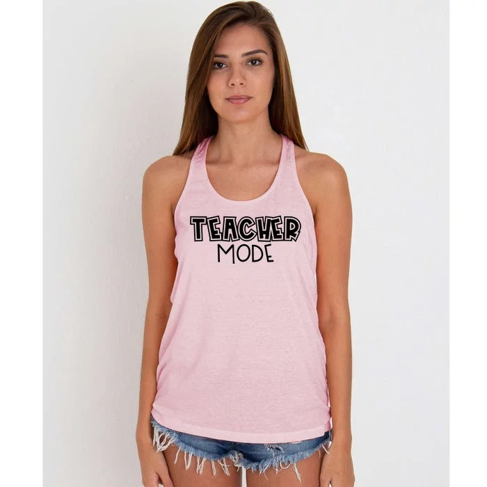 Teacher Mode Cute Back To School Women's Knotted Racerback Tank