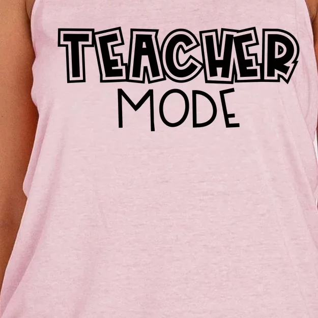 Teacher Mode Cute Back To School Women's Knotted Racerback Tank