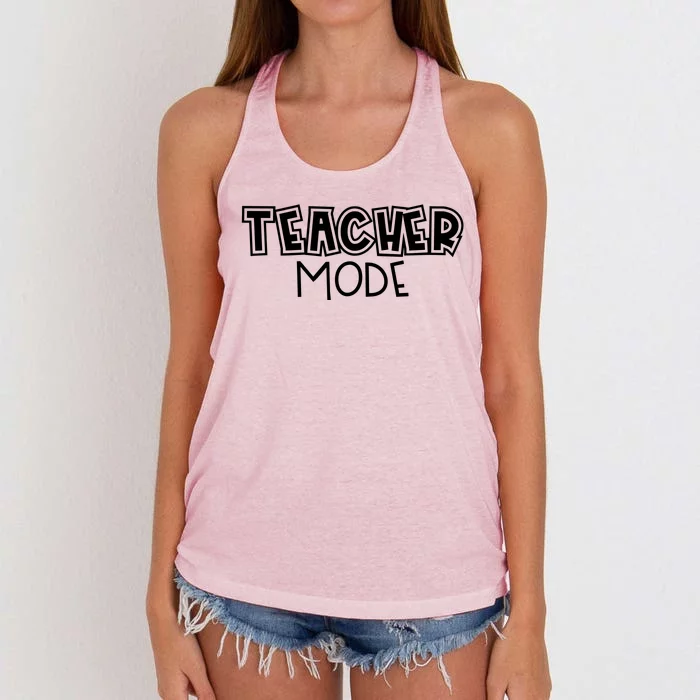 Teacher Mode Cute Back To School Women's Knotted Racerback Tank