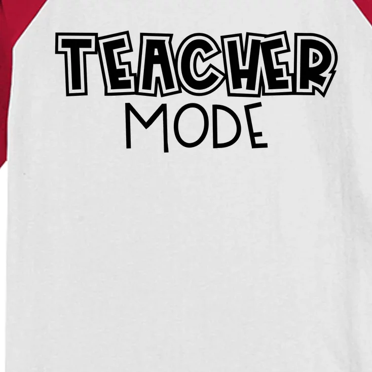 Teacher Mode Cute Back To School Kids Colorblock Raglan Jersey