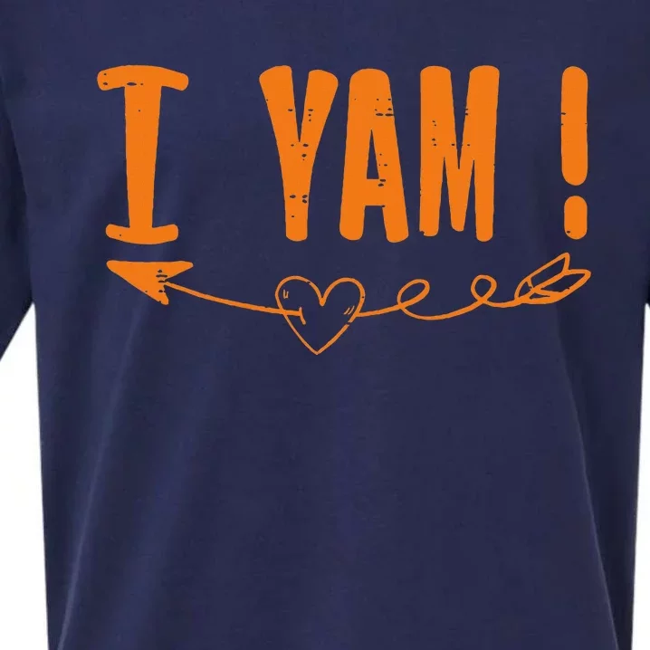 Thanksgiving Matching Couple SheS My Sweet Potato I Yam Sueded Cloud Jersey T-Shirt