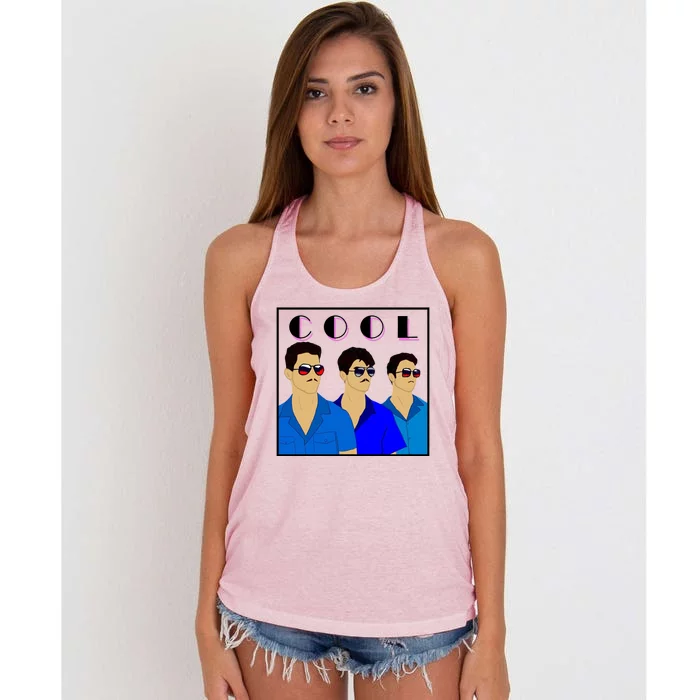 Three Migos Cool Mafia Gangster Women's Knotted Racerback Tank