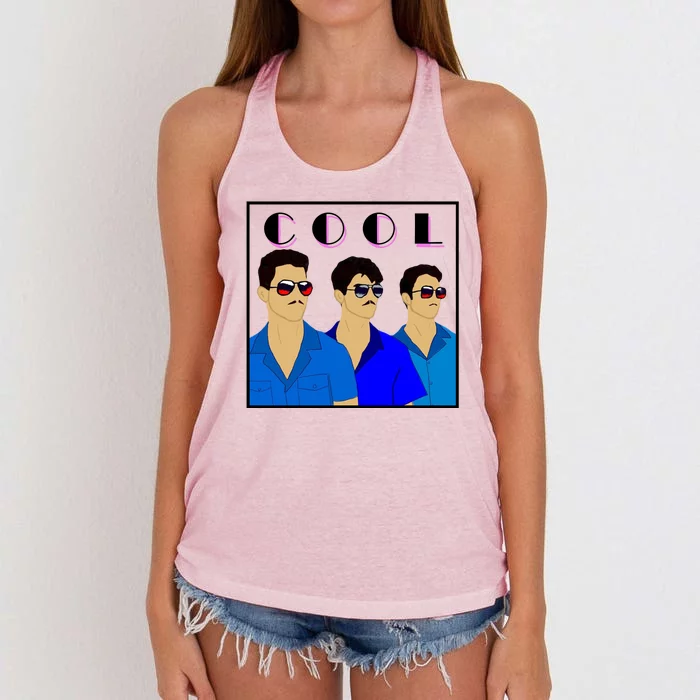 Three Migos Cool Mafia Gangster Women's Knotted Racerback Tank