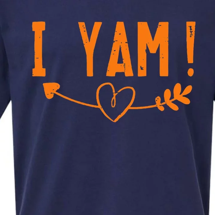 Thanksgiving Matching Couple SheS My Sweet Potato I Yam Set Sueded Cloud Jersey T-Shirt