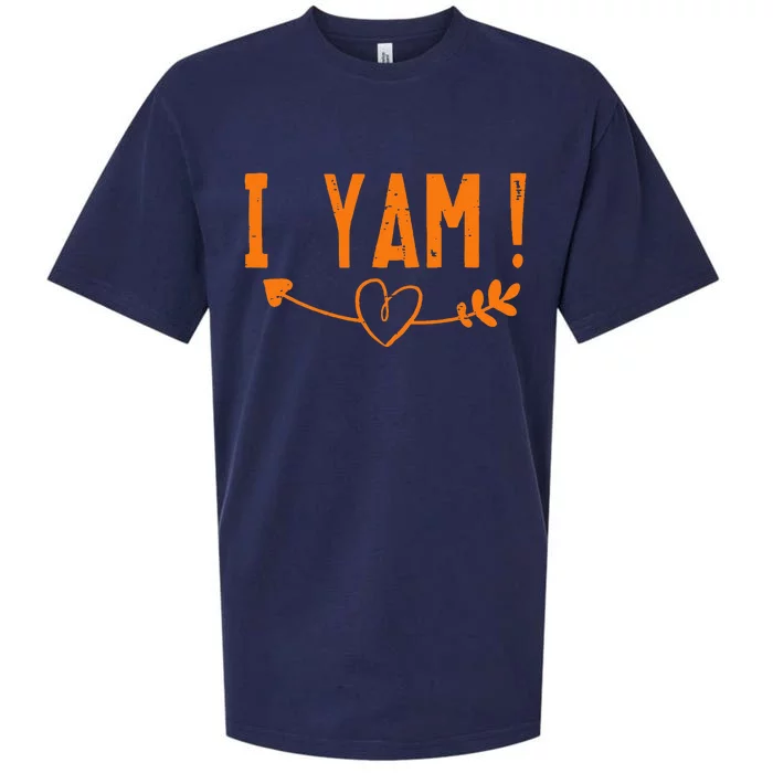 Thanksgiving Matching Couple SheS My Sweet Potato I Yam Set Sueded Cloud Jersey T-Shirt