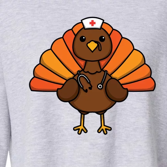 Thanksgiving Medical Doctor Nursing Nurse Great Gift Cropped Pullover Crew