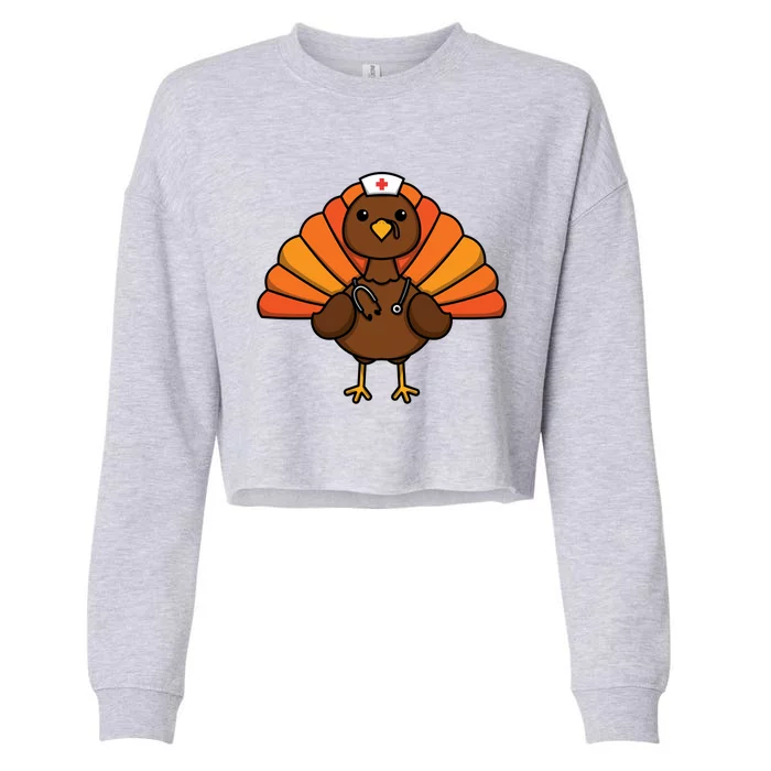 Thanksgiving Medical Doctor Nursing Nurse Great Gift Cropped Pullover Crew