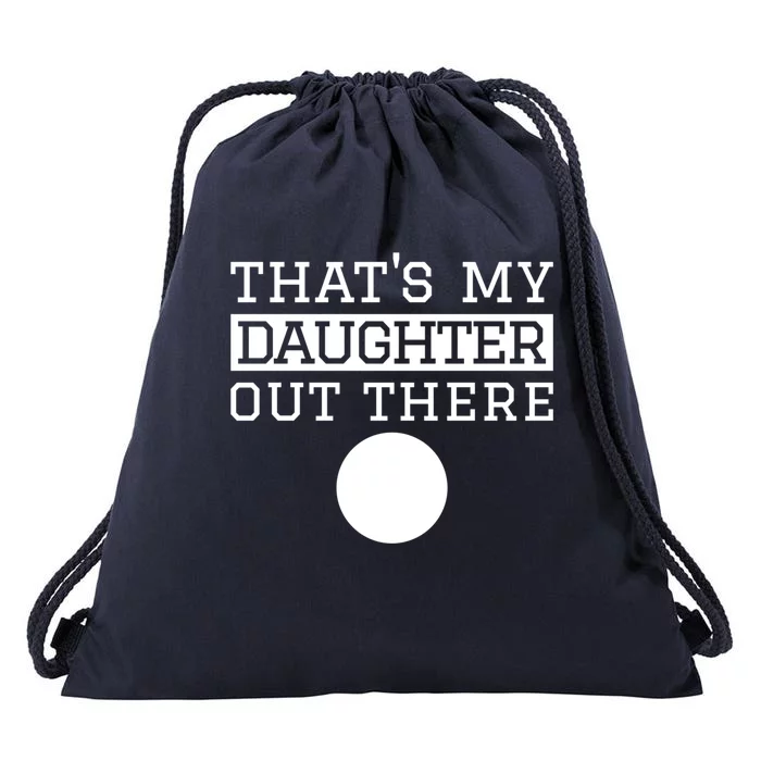 Thats My Daughter Out There Gift For Mom Dad Volleyball Cute Gift Drawstring Bag